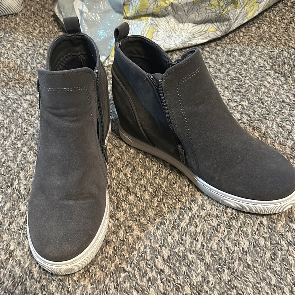 Women's Black Suede Ankle Boots